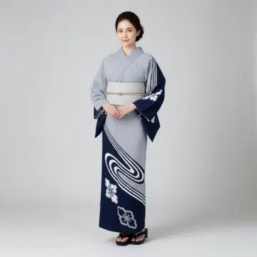 (새상품급) 에바 유카타 사슴 무늬