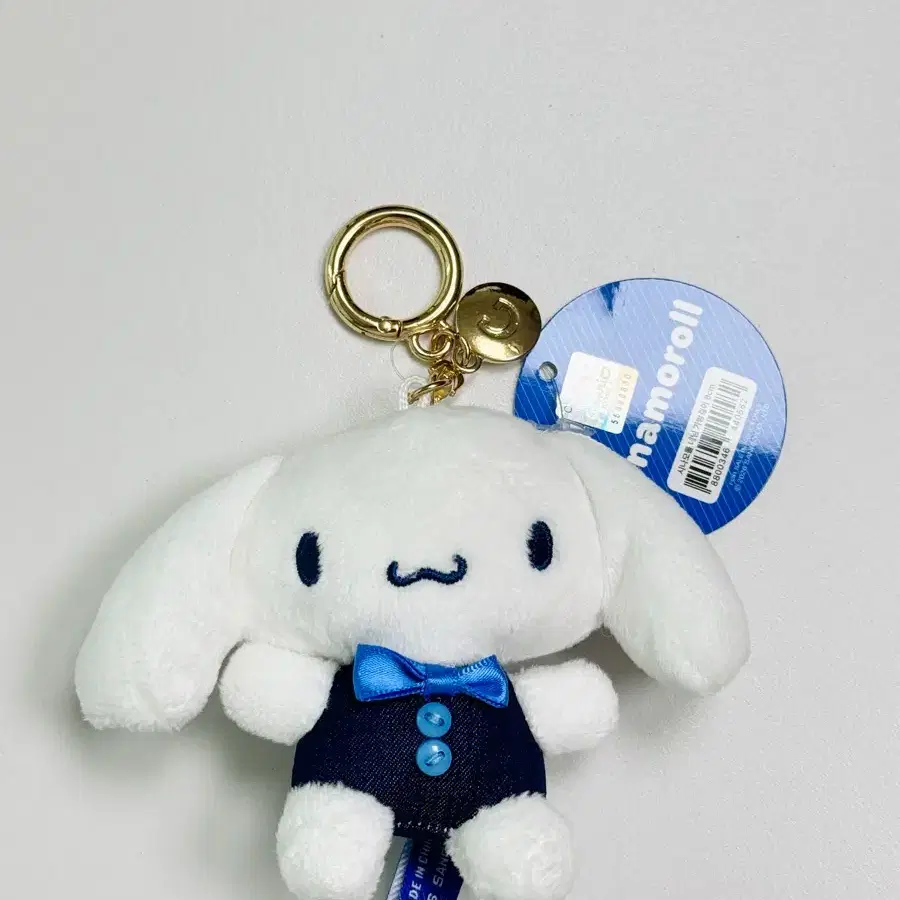 산리오 시나모롤 데님 인형 키링 새상품 정품 8cm