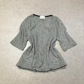 멜란지 조 가디건 얇은 소재 그레이 구제 의류