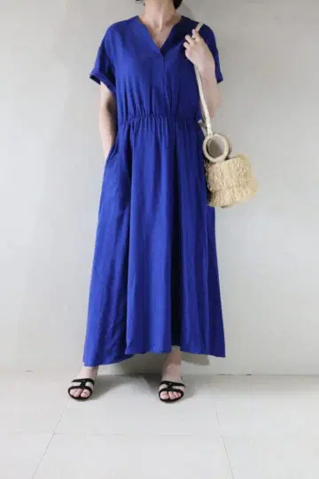 Spick & Span 도비 크로스 색 드레스