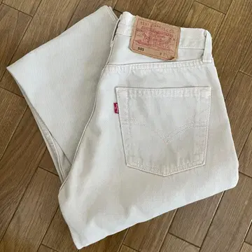 [ Levi's 501 ] 화이트 데님 스트레이트 팬츠