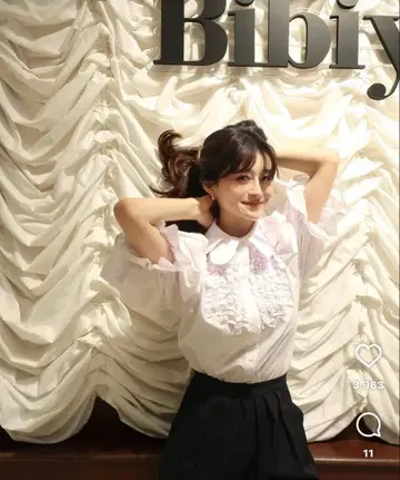 Bibiy. CORA PUFF BLOUSE 프릴 화이트 셔츠