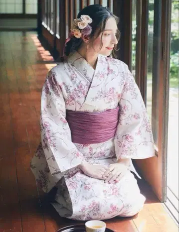 Maison de FLEUR 유카타 꽃 패턴