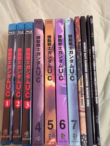 기동전사 건담 UC Blu-ray 전 7권 세트 보너스 디스크 포함