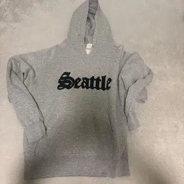 Seattle 로고 후드 맨투맨 그레이