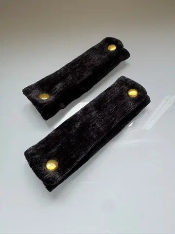 백 핸들 커버 블랙 2개 천 셔닐 골드 버튼 손잡이 커버