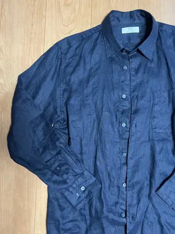 새상품급! UNIQLO 2026 프리미엄 린넨 셔츠 네이비 L