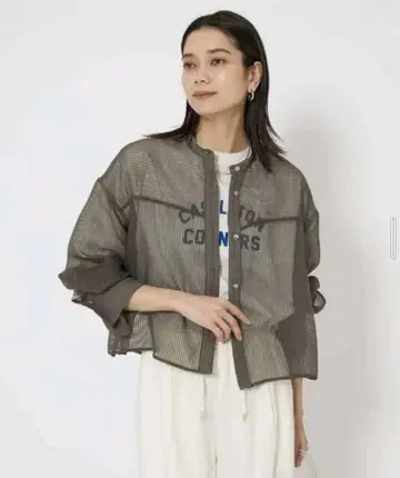 그린 라벨 릴랙싱 시어 코드 레인 셔츠