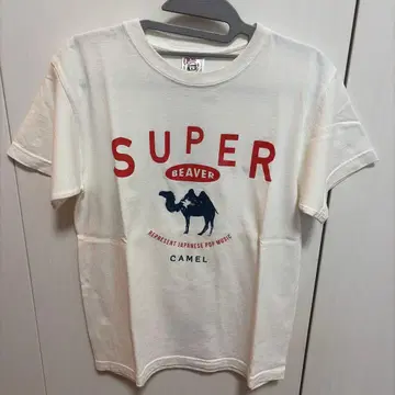 SUPER BEAVER 슈퍼 비버 낙타 T셔츠