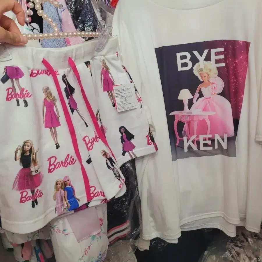 바비 반팔 티셔츠 반바지 세트 수입