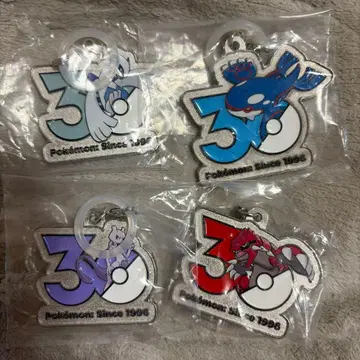 포켓몬 30주년 기념 메탈 참 4종 세트