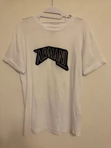 Armani Exchange 로고 티셔츠 화이트 여성용