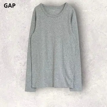 [새상품급] GAP 갭 긴팔 T셔츠 그레이 M 코튼 혼방 심플 무지