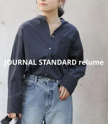 새상품급 JOURNAL STANDARD relume 레이스 포켓 셔츠