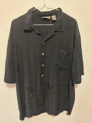 Alpine Design 90s 오픈 카라 하와이안 셔츠 100% 실크