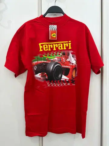 미사용 새상품 Ferrari 페라리 티셔츠 레드 S (M-L 상당)