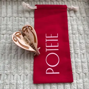 POTETE 리본 하트 클립 복조리 포함