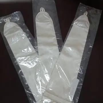 웨딩 그로브 롱 / 아이보리 / 새틴조 소재 / 결혼식 연습 발표회