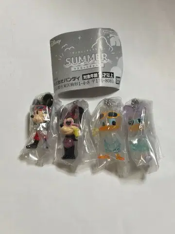 디즈니 SUMMER 마스코트 참 4종 세트