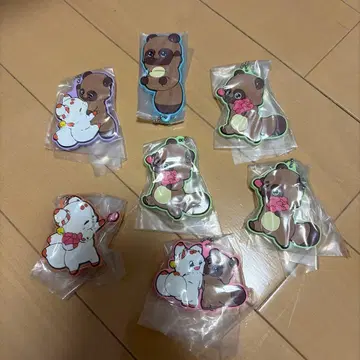 두 꼬리 여우 te n 코 러버 키링 7개 세트