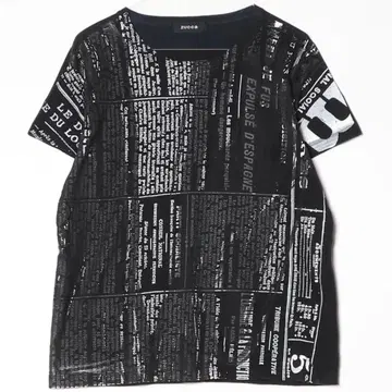 00ss zucca painted news paper Tee 블랙 M