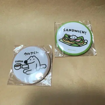 다정한 늑대 울프 군 CAFE Choco chip 컬렉션 캔뱃지