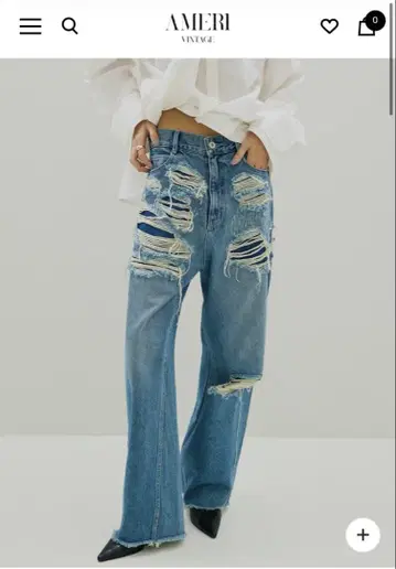 UND HARD DAMAGE LOOSE DENIM