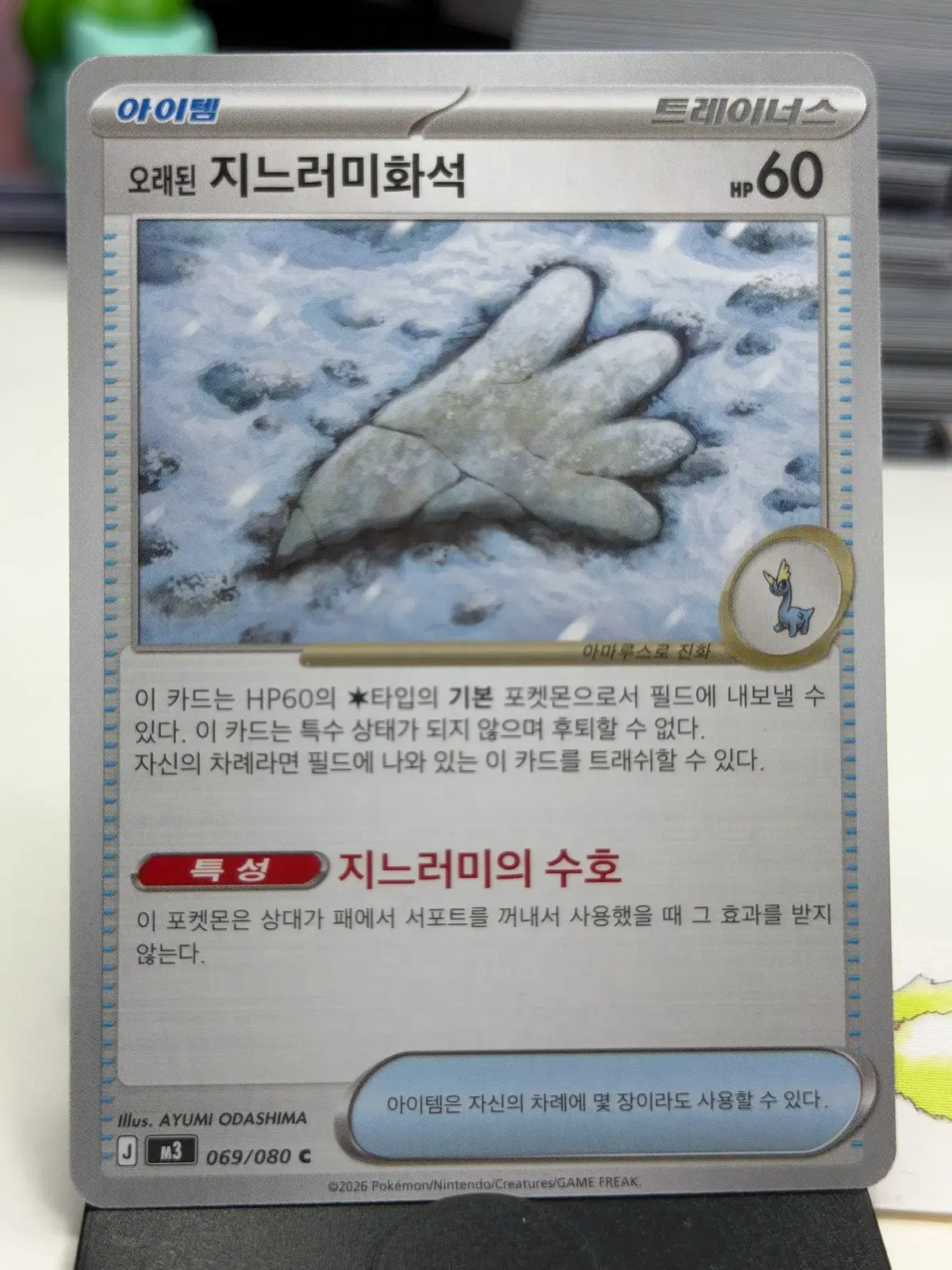 오래된 지느러미화석 M3 069/080 C (300)원
