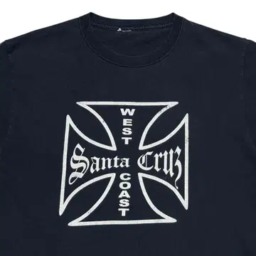 00's West Coast Santa Cruz 아이언 크로스 T셔츠