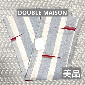[새상품급] DOUBLE MAISON 유카타 스트라이프 레트로 여름 축제 일본 의류 여름