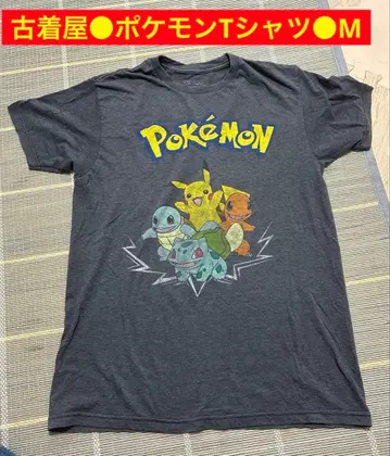 구제 의류 해외 포켓몬 스타팅 3종 T셔츠 남녀 공용 M 그레이 POKEMON