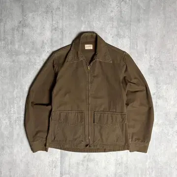 [ 60s vintage ] 코튼 개버딘 지퍼 블루종 개버진 쇼트 기장