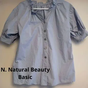 N. Natural Beauty Basic 반팔 스키퍼 프릴 블라우스