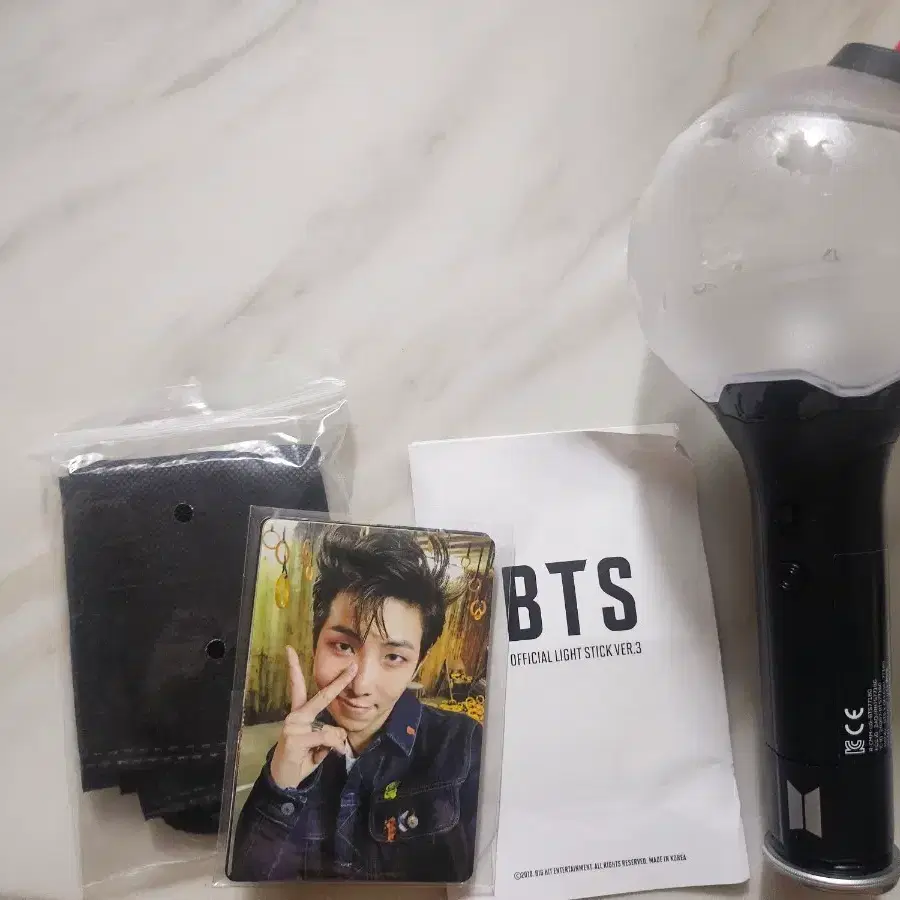 방탄소년단 공식 응원봉 VER.3 + RM 포토카드