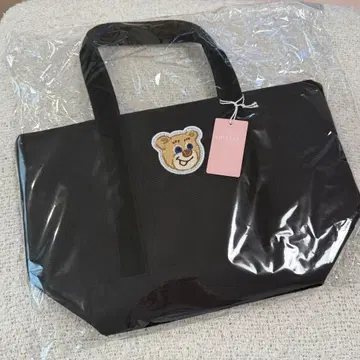 미사용 새상품 페이러 올드 테디 와펜 토트백 블랙