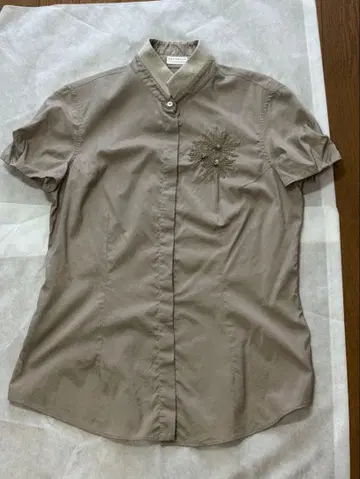 Brunello Cucinelli 반팔 셔츠 그레이지 컬러