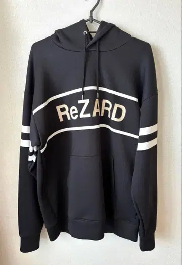 ReZARD 라인 로고 후디 후드티 블랙 남성용 S 사이즈 히카루