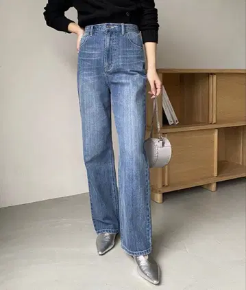 CAPRICIEUX LE'MAGE 하이웨스트 스트레이트 데님 38