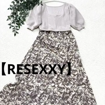 [ RESEXXY ] 보태니컬 무늬 도킹 원피스