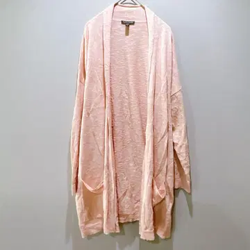 아이린 피셔 가디건 숄카라 긴팔 무지 루즈핏 복숭아