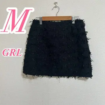 GRL 미니 스커트 블랙 M 사이즈 치마바지 캐주얼 코디