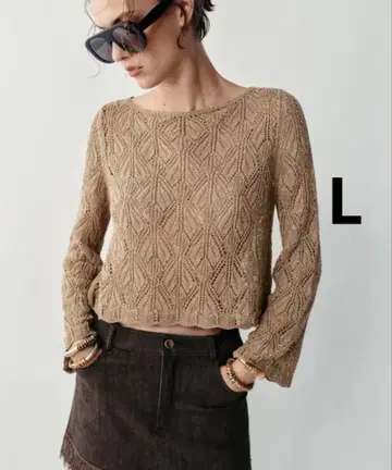 ZARA 자라 포인트 메탈릭 니트 스웨터 새상품, 미사용