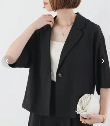 CLOCHE 크로셰 접촉 냉감 테일러드 5부 소매 자켓