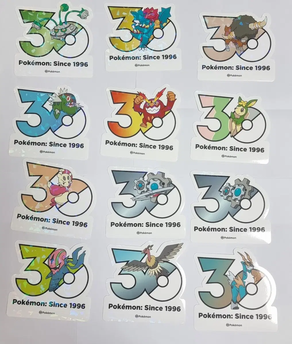 포켓몬 30주년 로고 스티커 5세대 일괄