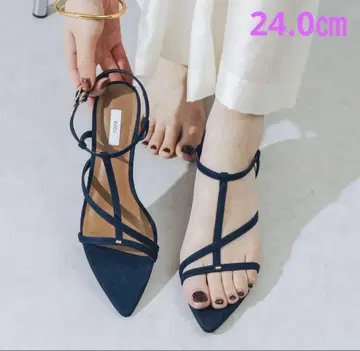 이볼 EVOL [쿠션] 포인트 4cm 힐 스트랩 샌들