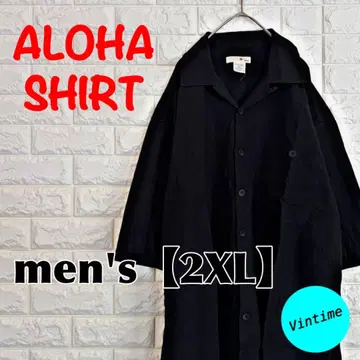 y618 [ aloha shirt ] 아로하 셔츠 [ 남성용 2XL ] 블랙