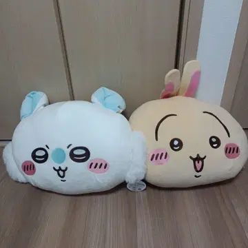 치이카와 (먼작귀) 모찌루 오카오 초 BIG 봉제 인형 2종 세트
