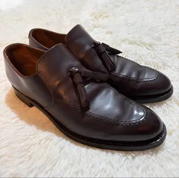 미야기 흥업 다크 브라운 가죽 태슬 로퍼 TUFF STUDS