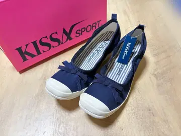 KISSASPORT 리본 포함 스니커즈 네이비