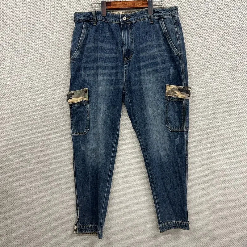 빈티지 밀리터리 카고 데님 청바지 36 D09623